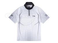 ダイワ ショートスリーブ ハーフジップシャツ - DE-7625 #ホワイト XLサイズ