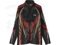 ダイワ スペシャル ロングスリーブフルジップシャツ - DE-7225 #マグマブラック 3XLサイズ