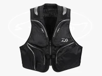 ダイワ フィッシングショートベスト - DV-3025 #ブラック Sサイズ