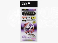 ダイワ 職人堤防サビキ - サバ皮5本 #ケイムラ/朱留 小アジ4号 ハリス0.8号 幹糸1.5号 全長1.32m