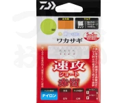 ダイワ クリスティア ワカサギ仕掛 - 速攻ショート 赤留 枝0.2号 幹0.3号　4本針 ナイロン 狐タイプ1.5号 全長63cm ハリス2.0cm