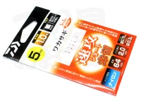 ダイワ クリスティア ワカサギ仕掛 - 速攻ショート 赤留 枝0.175号 幹0.3号　5本針 ナイロン 狐タイプ1.0号 全長64cm ハリス2.0cm