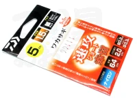 ダイワ クリスティア ワカサギ仕掛 - 速攻ショート 赤留 枝0.2号 幹0.3号　5本針 ナイロン 狐タイプ1.5号 全長64cm ハリス2.0cm