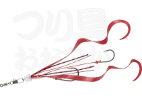 ダイワ 紅牙替え針SSエビラバ - 替え針SSエビラバ ツインカーリー #レッド 遊動テンヤ用 ネクタイタイプ