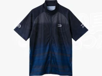 ダイワ ハーフスリーブ ドライシャツ フルジップ - DE-7426 #ブルー Lサイズ