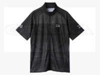 ダイワ ハーフスリーブ ドライシャツ フルジップ - DE-7426 #ブラック 2XLサイズ