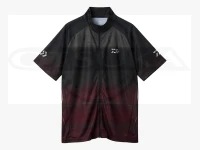 ダイワ ハーフスリーブ ドライシャツ フルジップ - DE-7426 #レッド XLサイズ