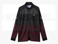 ダイワ ロングスリーブ ドライシャツ フルジップ - DE-7326 #レッド Lサイズ