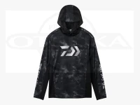 ダイワ ボートゲームフーディーシャツ - DE-3725 #ブラックヘイズカモ Mサイズ