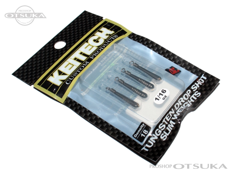 ケイテック シンカー タングステンドロップショットスリムウエイト 1/16oz 