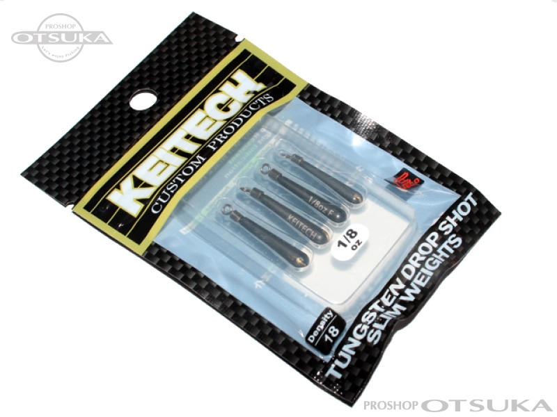 ケイテック シンカー タングステンドロップショットスリムウエイト 1/8oz 