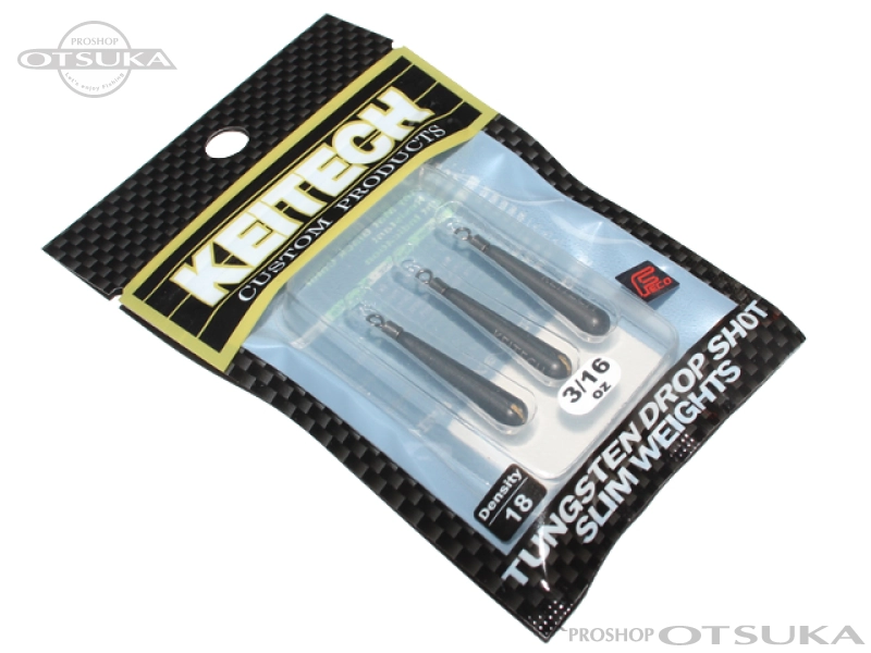 ケイテック シンカー タングステンドロップショットスリムウエイト 3/16oz 