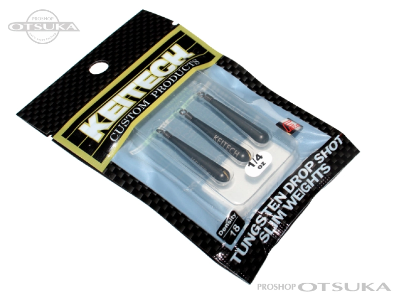 ケイテック シンカー タングステンドロップショットスリムウエイト 1/4oz 
