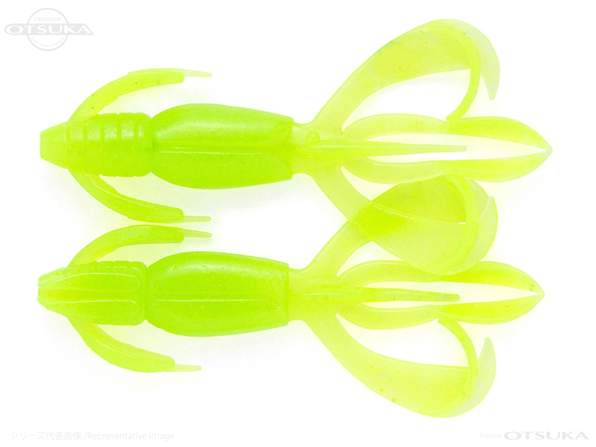 ケイテック クレイジーフラッパー クレイジーフラッパー 2.4インチ 2.4インチ 約1.2g #026S クリアーチャートリュースグロー