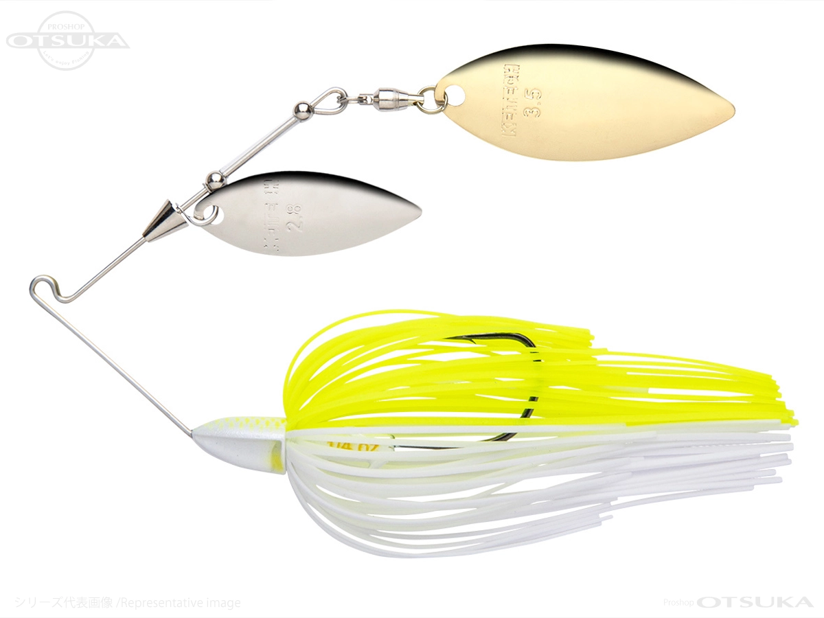 ケイテック ベイビーTボーンスピナーベイト ベイビーTボーンスピナーベイト1/4oz 1/4oz　タンデムウィロー #509ホワイト/チャート