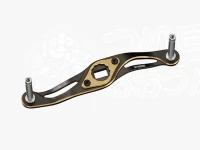 スポーツライフプラネッツ マシンカットハンドル - 90mm MCクランクハンドル #ブラック/ゴールド 