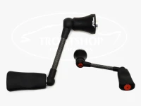 リヴァイブ ファンネル スピニング用カーボンハンドル RF-47.5DA-MBK-R ダイワ用47.5mm #マットブラック/レッド