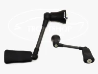 リヴァイブ ファンネル スピニング用カーボンハンドル RF-47.5DA-MBK-S ダイワ用47.5mm #マットブラック/シルバー