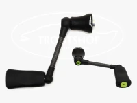 リヴァイブ ファンネル スピニング用カーボンハンドル RF-47.5DA-MBK-LG ダイワ用47.5mm #マットブラック/ライムグリーン