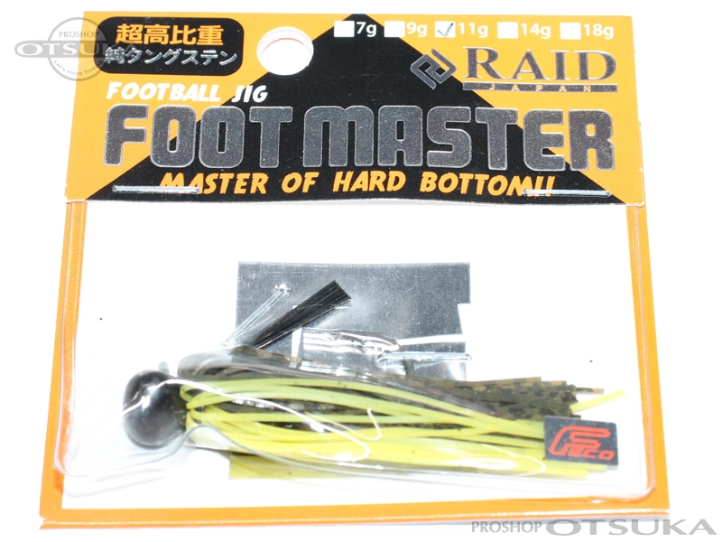 レイドジャパン フットマスター フットマスター 11g 11g Feco認定商品 #FM06 グリパン/チャート