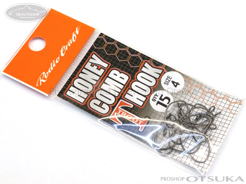 ロデオクラフト シングルフック ハニカムTフック フッ素コート サイズ #4 -