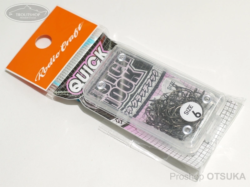 ロデオクラフト シングルフック クイッククラッチフック サイズ#6 フッ素 サービスパック -