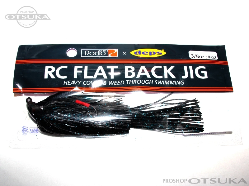 ロデオクラフト RCフラットバックジグ RCフラットバックジグ3/8oz 3/8oz #02 ブラック