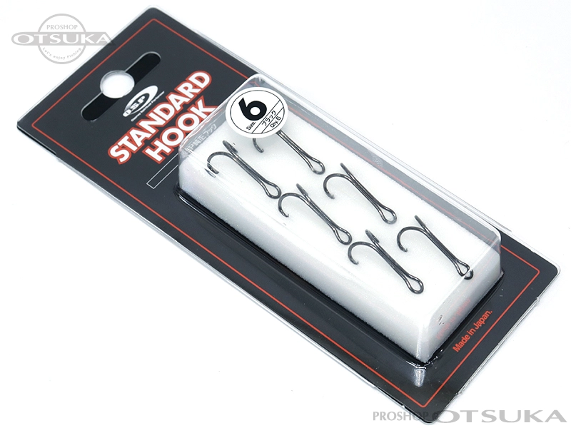 OSP スタンダードダブルフック スタンダードダブルフック #6 #ブラック