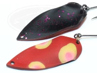 丸湖 丸湖スプーン -  3.0g厚型 # レットフロック+マットブラック 3.0g