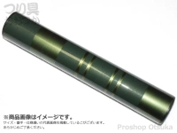 かちどき カーボン製浮子筒 - 30cm #緑X金 30cm