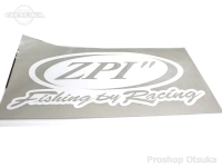 ZPI ステッカー - オリジナルデカール L #ホワイト 横約40cm縦約20cm