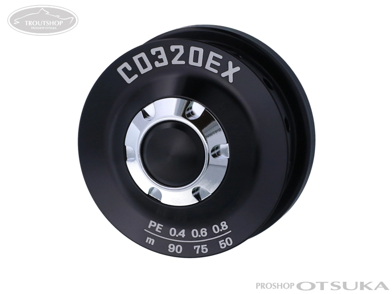 アベイル カーディナルスプール カーディナル3用アルミスプール CD320EX ** PE0.4号90m 0.6号75m 0.8号50m #ブラック