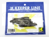 Keeper Line Seize Shad -  Size 2.8 Size 7 Black Silver 2.8 inch