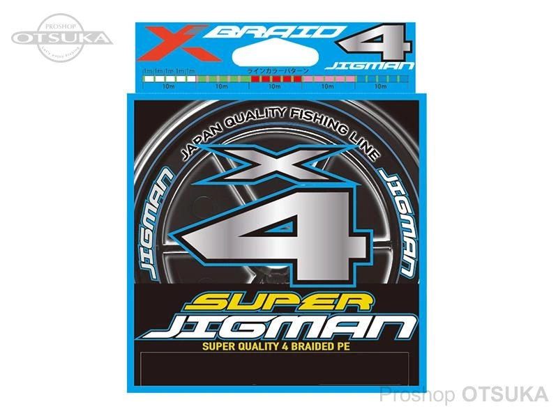 YGK よつあみ Xブレイド スーパージグマンX-4 300m巻 3号 40lb #ホワイト/グリーン/レッド/ピンク/ブルー