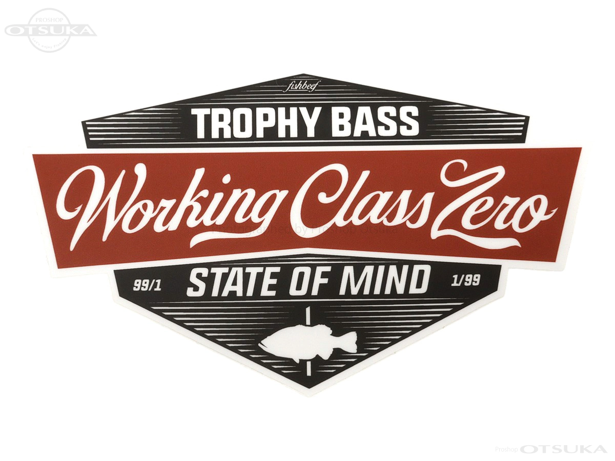 ワーキングクラスゼロ ステッカー/デカル トラディションステッカー 15cm×8cm #レッド