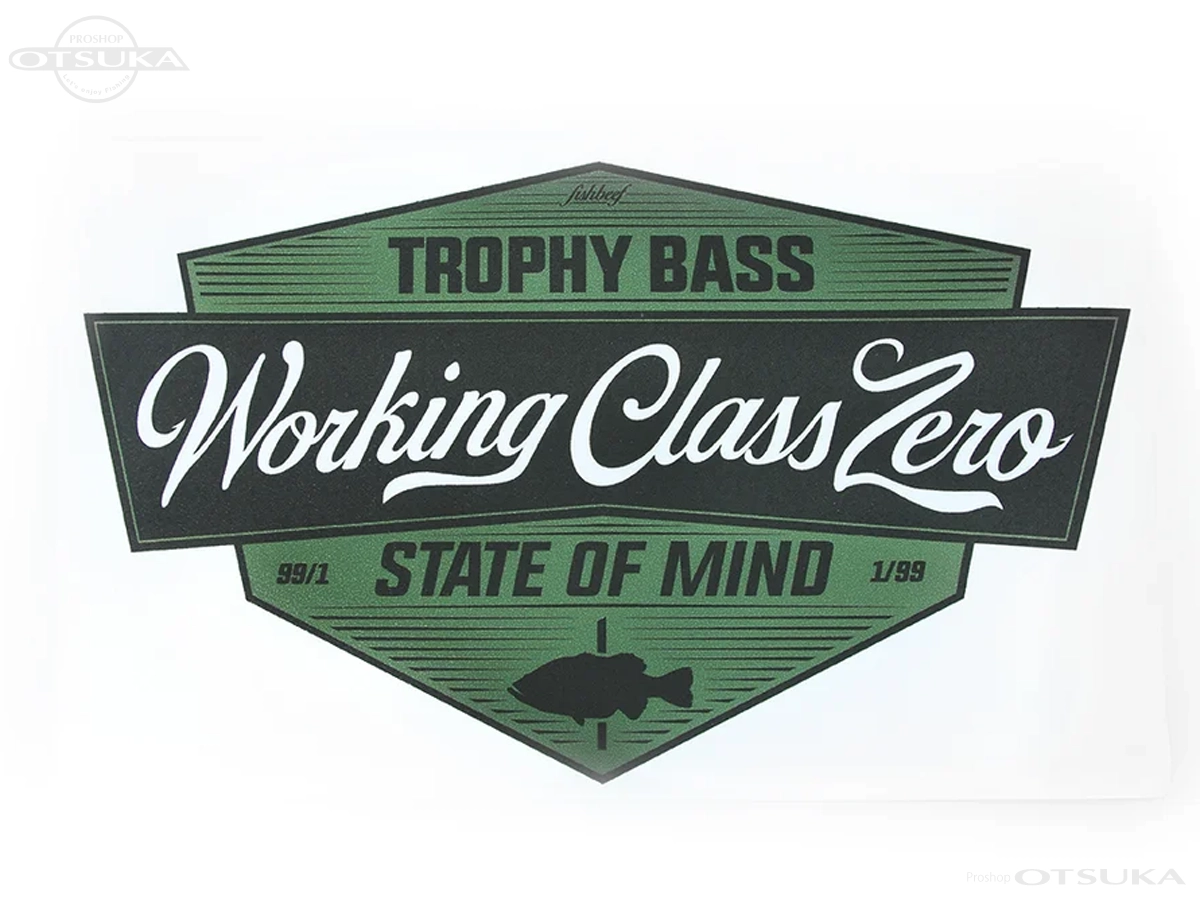ワーキングクラスゼロ ステッカー/デカル トラディションステッカー 15cm×8cm #グリーン