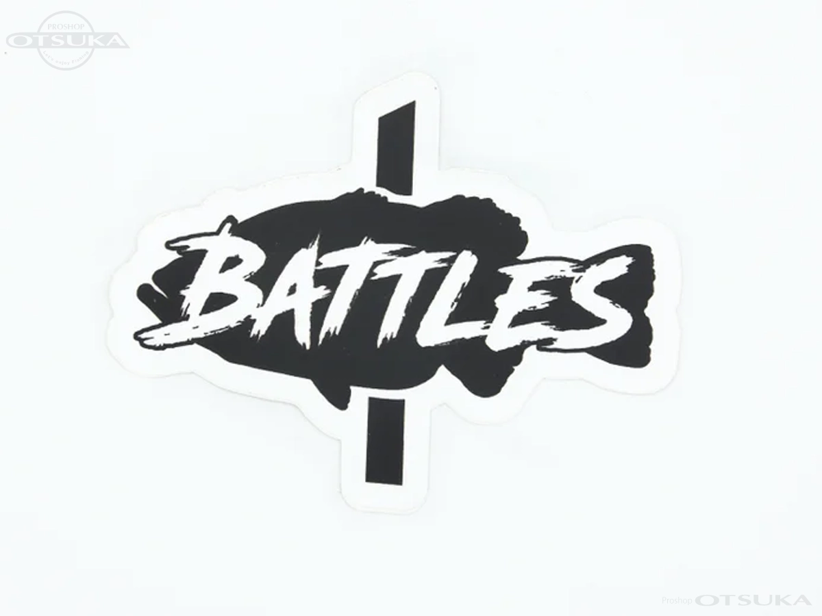 ワーキングクラスゼロ ステッカー/デカル バトルフィッシュステッカー 10cm×8cm #ブラック