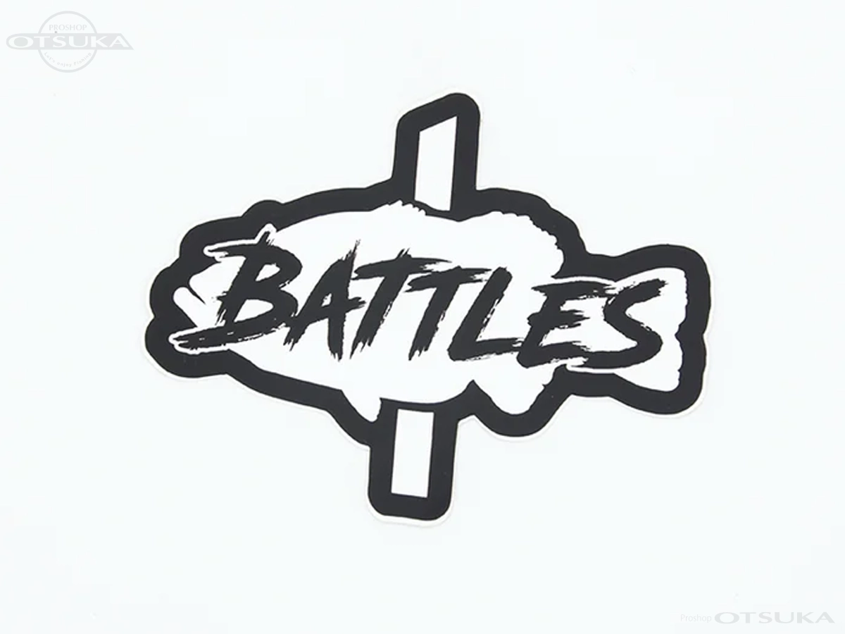 ワーキングクラスゼロ ステッカー/デカル バトルフィッシュステッカー 10cm×8cm #ホワイト