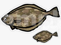 ヒサオデザイン ステッカー -  # ヒラメステッカー 