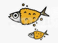 ヒサオデザイン ステッカー -  # アジフライステッカー 