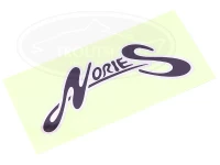 マルキュー・ノリーズ ステッカー - ロゴ01 #ブラック/シルバー S 120mm