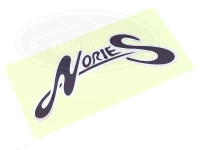 マルキュー・ノリーズ ステッカー - ロゴ01 #ブラック/シルバー M 200mm