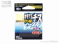 ささめ針 オキアミチヌ（ケン付）ケイムラ - KT-11  4号 ケン付 ヒネリなし