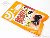 ジャングルジム ライトゲーム ロックフィッシュシンカー - ビーンズ10ｇ #ブラック 10g