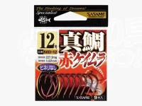 ささめ針 真鯛赤ケイムラ - MD-12 #レッド 12号 ヒネリなし