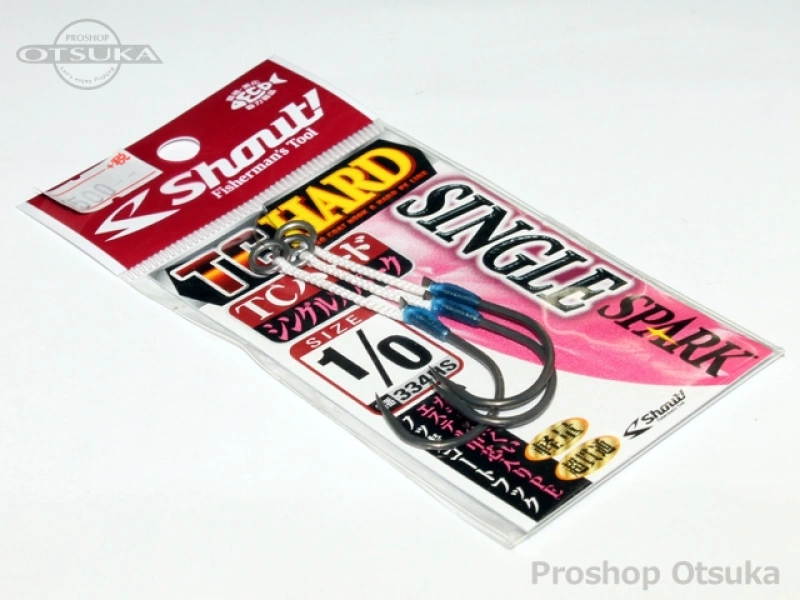 シャウト TCハードシングルスパーク 334HS フックサイズ1/0 PE強度80lb プレスリングサイズ#5