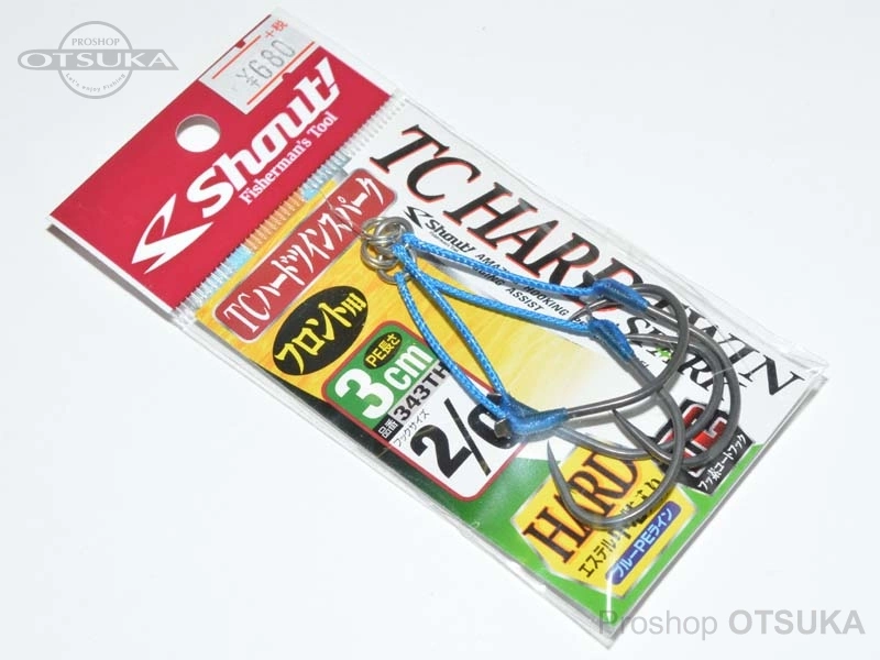 シャウト TCハードツインスパーク 343TH フックサイズ2/0 PE長さ3cm フロント用