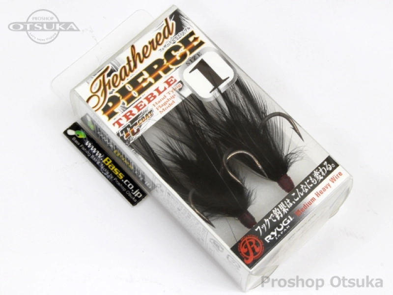 リューギ ピアストレブル フェザードトレブルピアス #1 #ブラック