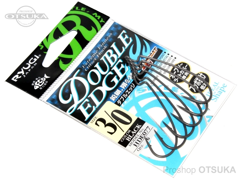 リューギ ダブルエッジ HDE077 #3/0 #マットブラック