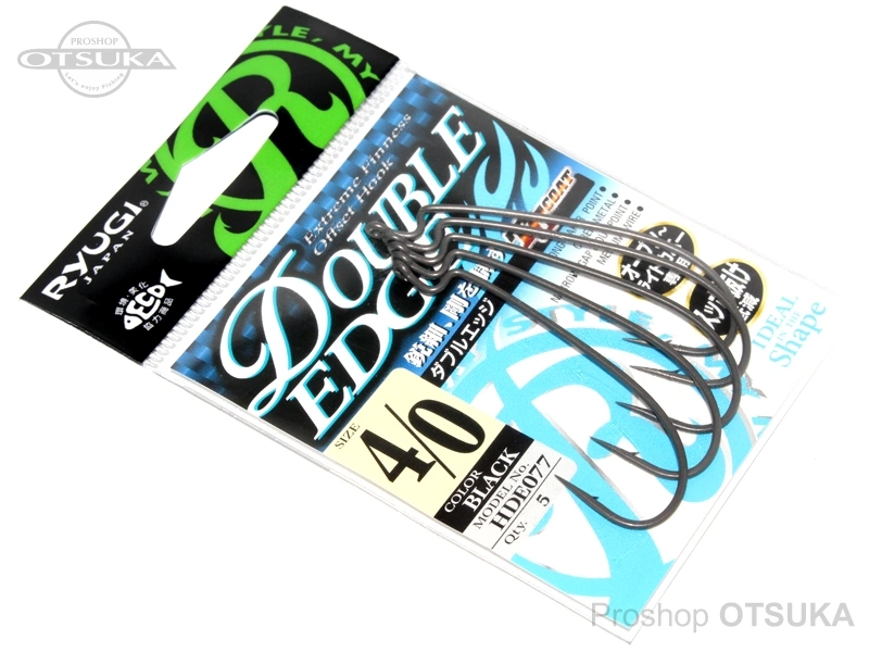 リューギ ダブルエッジ HDE077 #4/0 #マットブラック